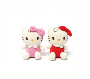 Juguetes de peluche de Hello Kitty, llavero de 10 cm, animal de peluche suave para niños de 2 a 4 años, unisex, rosa y rojo - Product Image 1