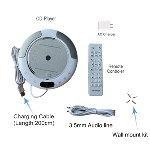 Factory <b>Custom</b> Round <b>CD</b> Player with BT Speaker Remote Control USB FM AUX Input LED Display Wall Mount Kit for Bedroom Study - Product Image 5