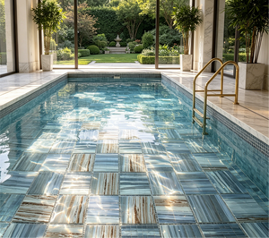 Carrelage mosaïque en marbre brillant de qualité supérieure 306x306mm, plaque de revêtement mural pour salle de bain, mur de douche et crédence de cuisine - Product Image 4