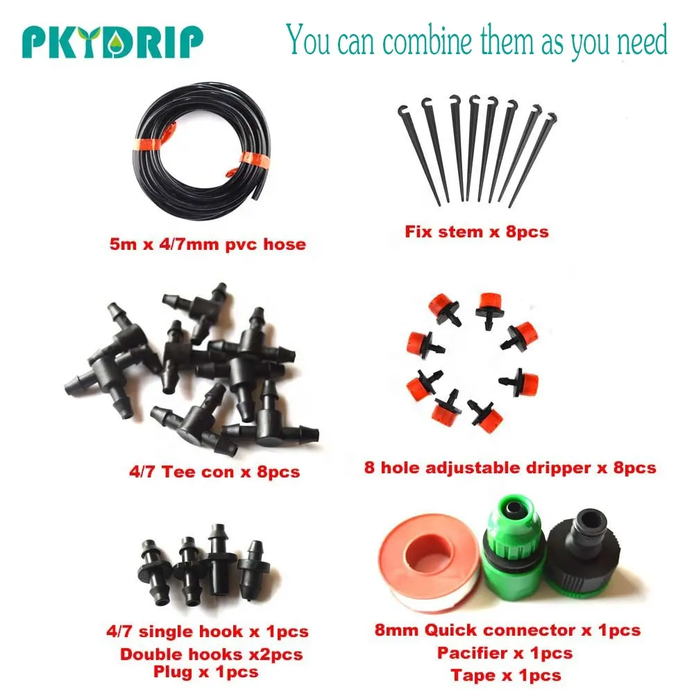 Pkydrip conjuntos de irrigação automáticos, diy, para jardim e sistema de irrigação doméstico, outros rega e irrigação