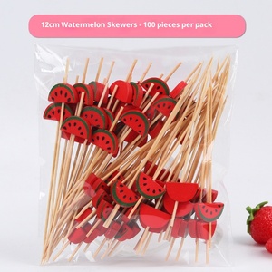 Pics à Cocktail Jetables en Bambou 12cm pour Cocktail et Plats Froids Décor d'Assiette de Fruits Livraison Gratuite - Product Image 3