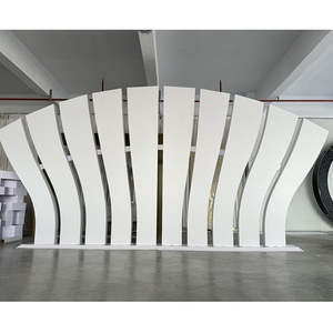 Elegante soporte de acrílico en forma de S, Fondo de vinilo para eventos de boda, fotografía y equipo gráfico, embalaje de cartón con forma Floral - Product Image 5