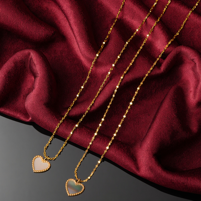 Stainless Steel Cherry Pendant Necklace for