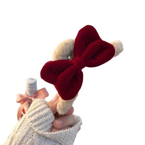 Autumn and winter plush hair accessories, sweet and cute New Year hair <b>clips</b>, <b>bow</b> hair <b>clips</b>, flattering and youthful hair - Product Image 5
