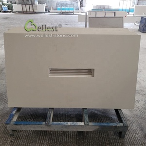 Trắng Đá Thạch Anh Vanity Hàng Đầu, Giá Rẻ Nhà Bếp Bàn - Product Image 2