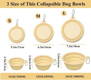 OEM/ODM Wholesale Waterproof Travel Bowls for <b>Cats</b> Outdoor Portable Custom Logo Colorful Silicone Foldable Pet Dog Bowls - Product Image 2