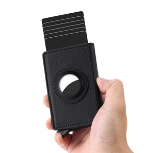 Casekey Full Grain Leather Magnetic Closure <b>Wallet</b> GPS Geldbeutel RFID Protection Automatic Trackable Smart Popup Card <b>Holder</b> - Product Image 5