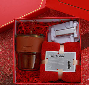 Solution de coffret cadeau de Noël personnalisable Xinrunjin, couleur rouge, parapluie, kit cadeau de Noël, personnalisation du logo du Nouvel An, usine - Product Image 4