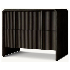 ALORA CLOSED NIGHTSTAND rh FURNITURE Modern Luxury NightStand Closed <b>Bedroom</b> Nightstands With Drawer - Product Image 2