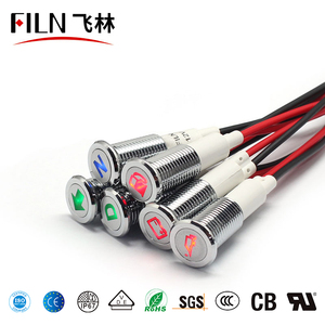 10 Mét Flat Head 12V Led Kim Loại Xe Bật Tín Hiệu Ánh Sáng Với Biểu Tượng Tùy Chỉnh Pilot Lamp Với 20Cm Dây - Product Image 3