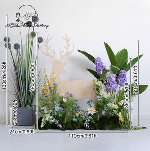 2025 nouveauté fleurs artificielles Monet Style sol Arrangement Floral pour fenêtre affichage photographie <span class=keywords><strong>d</strong></span>écoration commerciale - Product Image 6
