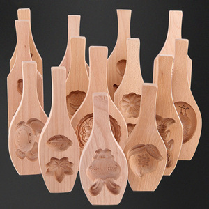Juego de moldes de madera para pasteles de luna, 10 Uds., reutilizables para hornear, herramientas de repostería, uso doméstico - Product Image 1