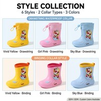 Bottes de pluie pour enfants ultra légères, motif singe de dessin animé, souples, pliables, en EVA, antidérapantes, imperméables, bottes de pluie pour tout-petits, bottes de pluie pour enfants