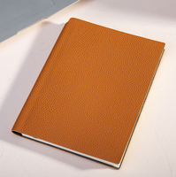 Nouveau carnet A5 personnalisé en cuir grainé litchi souple pour étudiants ou professionnels - Collection 2026