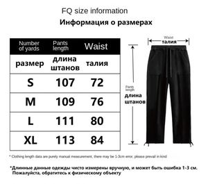RQ Men's Casual Street for Tide Pants Custom 100% Cotton Loose Waist with Joker Tied <b>Rope</b> Design Mid Waist Fit - Product Image 4