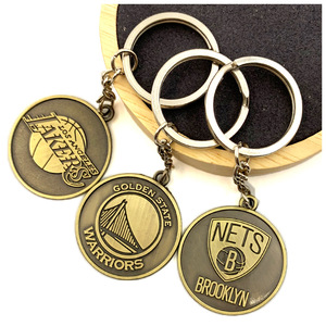 Porte-clés en métal de marque N BA, équipes de basket-ball <span class=keywords><strong>Lakers</strong></span> Heat Warriors Clippers Celtics Bulls, porte-clés de sport, pendentif pour sac, porte-clés - Product Image 2