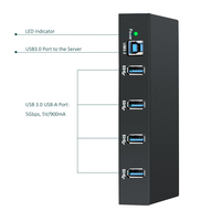 Hub de transmission USB 3.0 à 4 ports, adaptateur secteur 36W, transfert haute vitesse USB-A pour ordinateurs/portables/imprimantes/appareils photo, chargeur