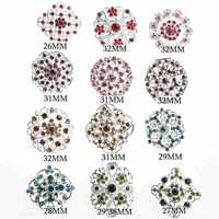 Bros mewah bros bunga kristal wanita pin bros grosir untuk buket pernikahan DIY