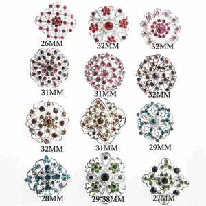 럭셔리 브로치 여성 크리스탈 꽃 브로치 핀 도매 DIY 웨딩 부케 - Product Image 4