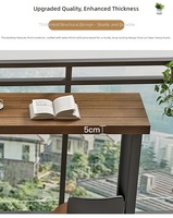 Ensemble de table de bar industrielle moderne en bois, table haute étroite pour balcon avec 3 tabourets de bar, comptoir de bar pour balcon, ensemble de bar pour îlot de cuisine