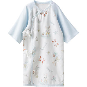 Bata de Gasa Cristalina para Bebé de Octubre, Mono de Manga Larga Unisex, Ropa Transpirable para Recién Nacido Primavera Verano - Product Image 5