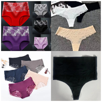 Stock Résiduel de Vêtements Bon Marché – Lots de Culottes Rayées et Côtelées Mixtes pour Femmes, Taille Basse, Provenant de Balles de Chine, Modèle 2026