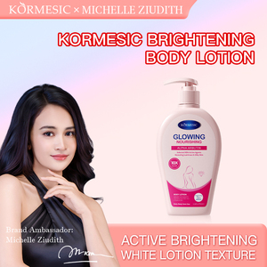 Loción corporal blanqueadora KORMESIC Private Label 400ml 10X, nutritiva e iluminadora con glicerina y alfa arbutina para todo tipo de piel, uso femenino. - Product Image 2