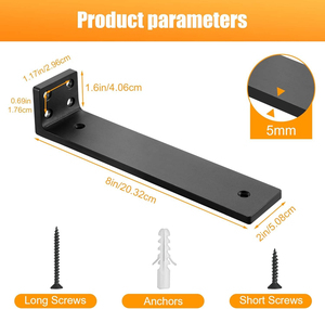 Supporto per Mensola a Parete Resistente da 4mm, Staffa Triangolare a L Sospesa con 4 Fori, Telaio di Supporto per Libreria - Product Image 2