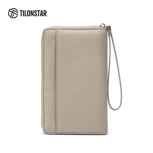 TILONSTAR TPW109P Minimalist Travel Organizer Passport Cover with Pen Clip &<b>Coin</b> Pocket Family Genuine Leather Passport Holder - Product Image 3
