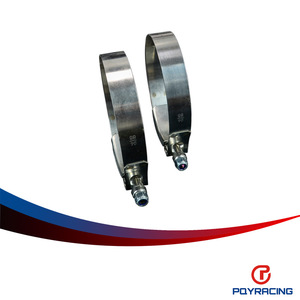 Colliers de serrage en acier inoxydable 304 POYRACING 86 mm pour tuyau d'échappement automobile et tuyau de turbine en silicone - Product Image 1