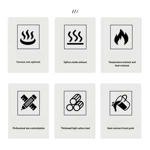 Отдельностоящий декоративный камин с реалистичным пламенем для дома, улицы и отелей с английским дисплеем - Product Image 3