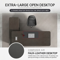 Bureau de direction en acier, bureau commercial individuel, bureau moderne simple et contemporain, bureau de PDG, structure modulaire en forme de L, tiroir