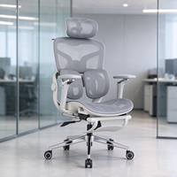 Chaise de bureau pivotante ergonomique confortable et minimaliste, cadre en nylon, hauteur réglable, accoudoirs pivotants 7D