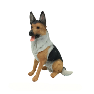 Cadeau de décoration pour animaux de compagnie en résine personnalisée en gros Figurine de chien de <span class=keywords><strong>berger</strong></span> allemand modèle Animal motif Statue de chien ornement à vendre - Product Image 1
