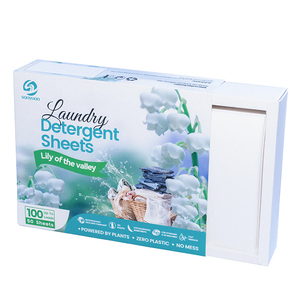 Feuilles de <span class=keywords><strong>lessive</strong></span> OEM Muguet sans plastique, hydrosolubles, écologiques pour le nettoyage domestique - Product Image 6