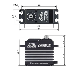 Motor Brushless AGFRC A81BHM con Engranajes Metálicos, 45KG de Alto Torque, 0.085 Segundos, 3 Rodamientos, 4.8-8.4V, 220 Programable, Digital RC - Product Image 4