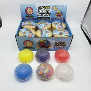 Jouet anti-stress de simulation en forme de boulette vapeur, avec billes qui éclatent et bulles géantes, visages expressifs, en caoutchouc, grand format, à rebond lent - Product Image 2