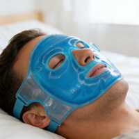 Masque facial et sac de compresse chaude/froide pour la migraine, peluche douce, masque facial glacé, poche de glace pour la rééducation, soulagement de la douleur