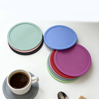Sous-verres ronds en silicone en stock, logo personnalisé, qualité alimentaire, antidérapants, isolants thermiques, anti-brûlure pour café/thé, 10 cm