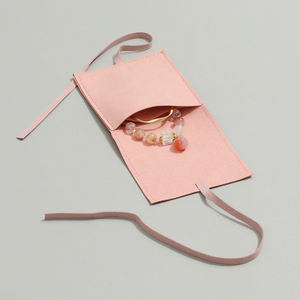 Bolsa de Joyería de Microfibra de Lujo, Precio de Fábrica, Color Personalizado, Cojín de Terciopelo Cuadrado Pequeño para Pulseras, Anillos, Collares y Pendientes - Product Image 2