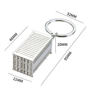 Llavero Metálico Creativo con Forma de Mini Contenedor, Llavero 3D de Contenedor de Remolque para Regalo Promocional de Empresa de Transporte - Product Image 4