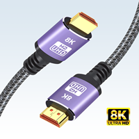 Câble HDMI ultra haute vitesse 8K jusqu'à 48 Gbps de taux de transfert, couleur profonde 240hz 48 bits