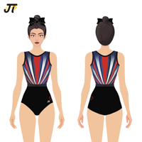 Justaucorps de gymnastique pour filles T&J Diamante, design élégant avec strass, sans manches, gris, uniforme artistique d'entraînement