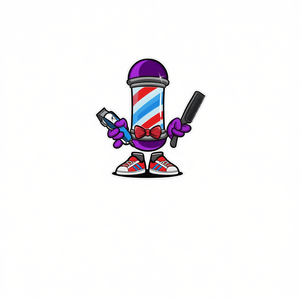 Camiseta de manga larga Barber Pole Master con diseño temático de barbería - Product Image 2