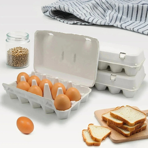 Barquette à œufs en pâte à papier colorée de haute qualité, biodégradable et recyclable, pour 4, 6, 8, 12 ou 15 œufs - Product Image 2