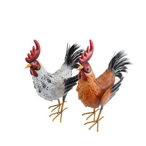 Dekorasi logam ayam jantan, ornamen dekorasi halaman ayam taman luar ruangan patung Gallo logam untuk halaman belakang - Product Image 4