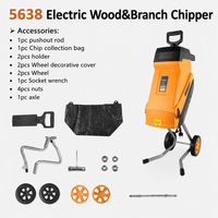 Broyeur de jardin électrique VORAN 45L, 2500W, pour la broyage des branches et du bois, idéal pour les jardins de villas