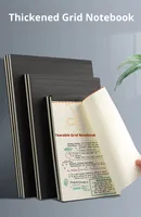 Carnet de notes A5 épaissi grand format avec reliure thermique, pages détachables, lignes horizontales, bloc-notes vierge, carnet de croquis quadrillé pour usage professionnel