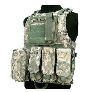 Chaleco táctico personalizado impermeable poliéster malla Seguridad entrenamiento chaleco cremallera camuflaje campo protector - Product Image 1