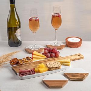 <span class=keywords><strong>Planche</strong></span> à fromage en <span class=keywords><strong>bois</strong></span> d'acacia avec plateau en <span class=keywords><strong>marbre</strong></span> <span class=keywords><strong>et</strong></span> ensemble de 4 couteaux à fromage, livraison gratuite aux États-Unis - Product Image 5